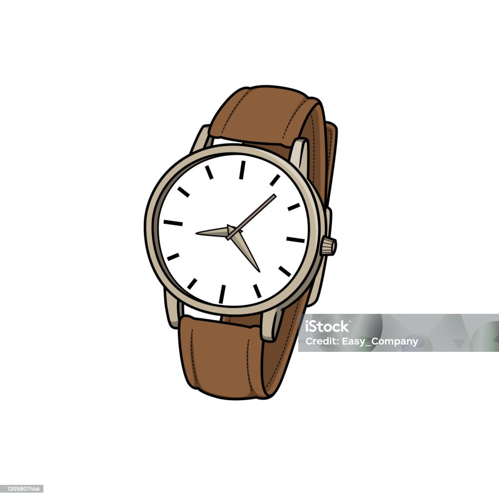 Hand Watch Cartoon Vector Vector Illustration Of Hand Watch Isolated On White Background Stock ...