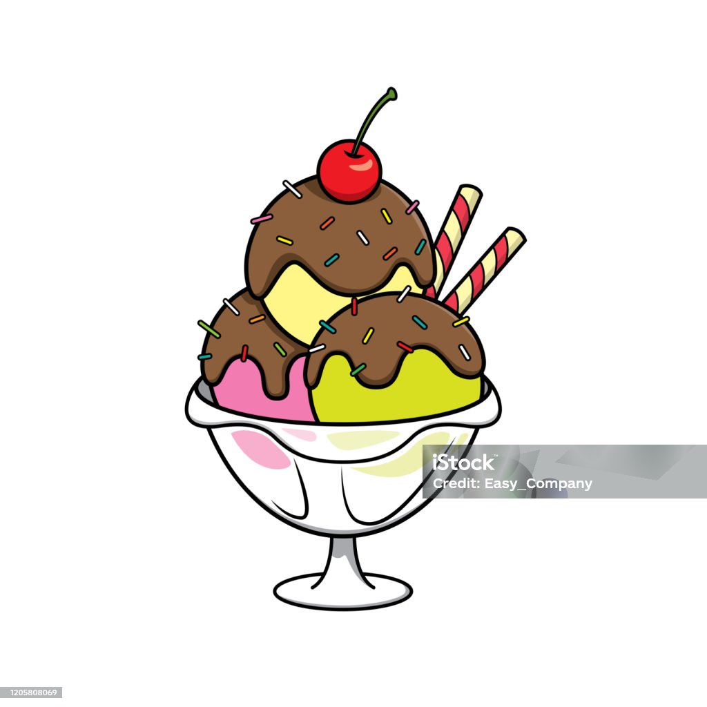 Vector Illustration Of Ice Cream Isolated On White Background For Kids  Coloring Activity Worksheetworkbook Stock Illustration - Download Image Now  - iStock