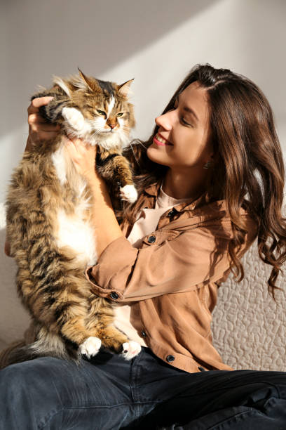 istock Charismatic young woman playing with her adorable cat. 1205810302
