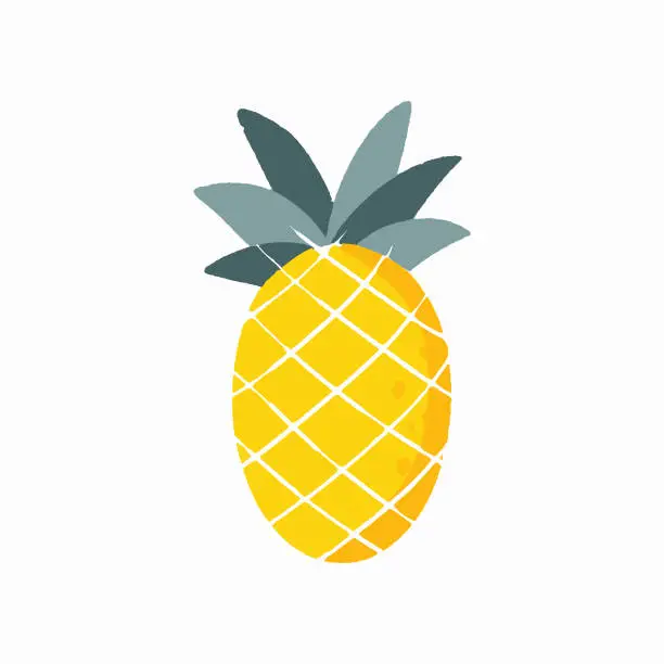 Vector illustration of Fruits for Healthy Lifestyle Pineapple Fruit Icon Vector Design.