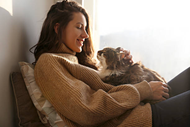 istock Charismatic young woman playing with her adorable cat. 1205812301