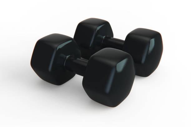 istock 3d Rendering Dumbbell isolated on White Background Stock Photo 1205815737