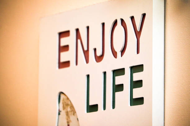 istock Enjoy life wooden sign frame 1205815997
