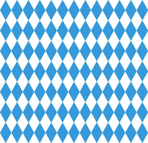 ilustrações de stock, clip art, desenhos animados e ícones de seamless wallpaper. bavarian beer fest flag - invitation pattern argyle blue