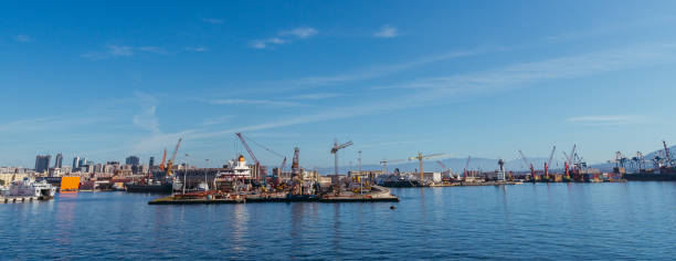 istock Port. Port with ships and cranes. Naples. Italy. 1205817424