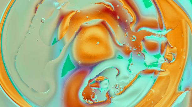 istock Abstract multi colored macro background - oil on water. 1205817566