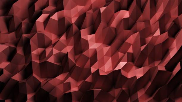 istock Modern geometrical abstract background. Pink color. Origami style with gradient. Illustration for design. 3D-rendering. 1205819603