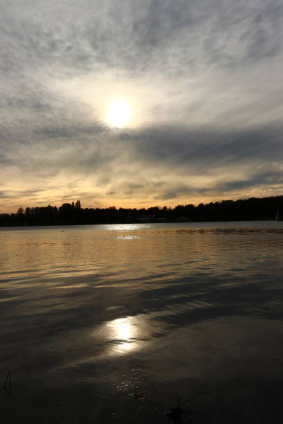 istock Sunset on the lake 1205819760