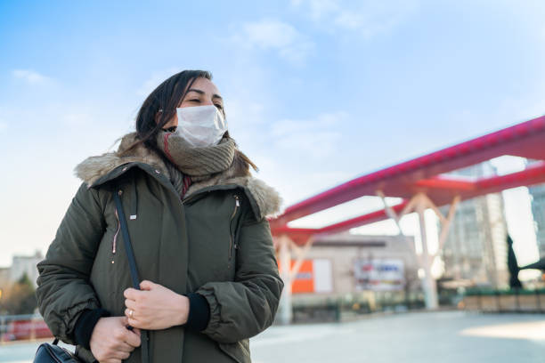 istock Air pollution or virus epidemic in the city 1205819765