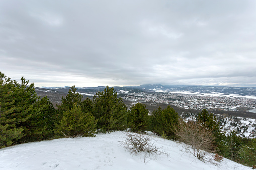 Winter day on the Also-Zsiros (Pilis) mountain near Nagykovacsi, Hungary.