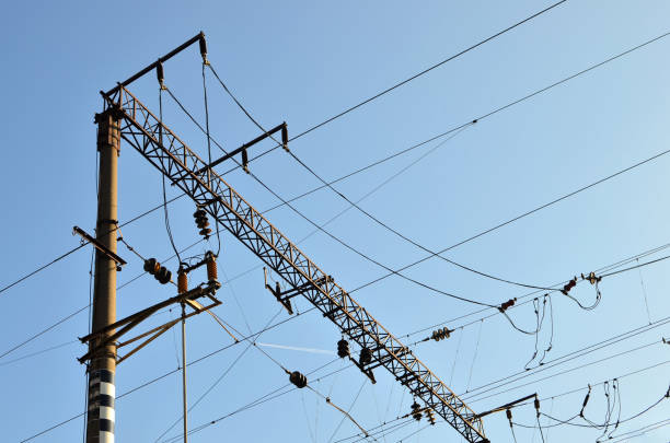 istock A pole with electrical wires. High-voltage power lines. 1205825136