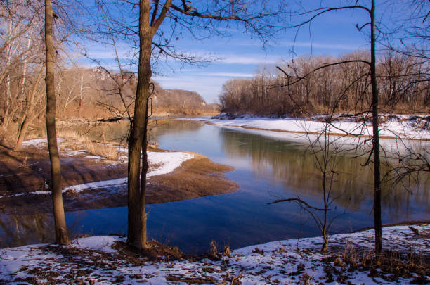 Castlewood State Park -- Meramec River Looking Downstream in Snow
