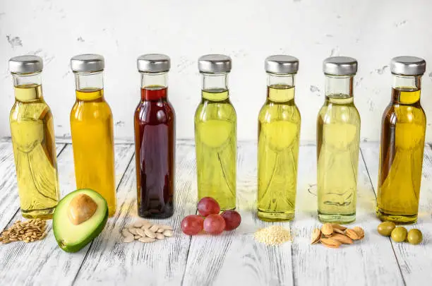 Photo of Assortment of vegetable oils