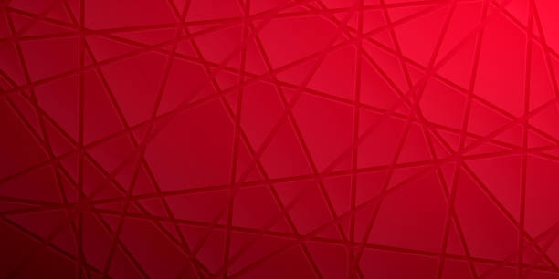 ilustrações de stock, clip art, desenhos animados e ícones de abstract red background - geometric texture - red backgrounds shadow pattern