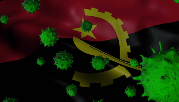 istock Corona Virus Outbreak with Angola Flag - Coronavirus Concept Flag 1205832752
