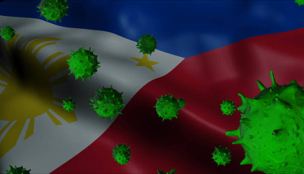 istock Corona Virus Outbreak with Philippines Flag - Coronavirus Concept Flag 1205833623