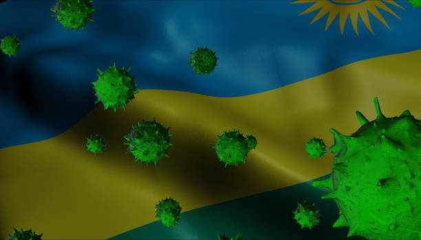 istock Corona Virus Outbreak with Rwanda Flag - Coronavirus Concept Flag 1205833624