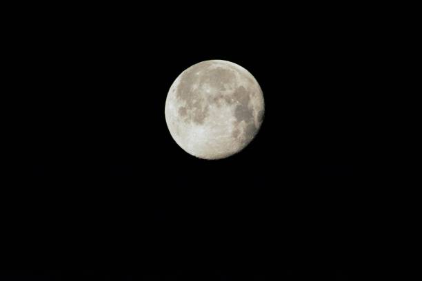 istock Dawn moon and red Mt. Fuji 1205839380