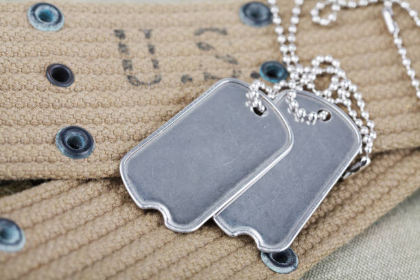 istock blank dog tags on us army uniform world war two era 1205841631