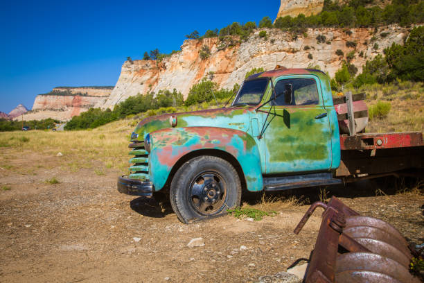 istock old abandon truck in Utah 1205847783