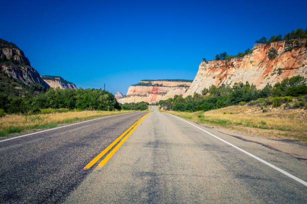 istock empty road in the southwest Usa 1205847828