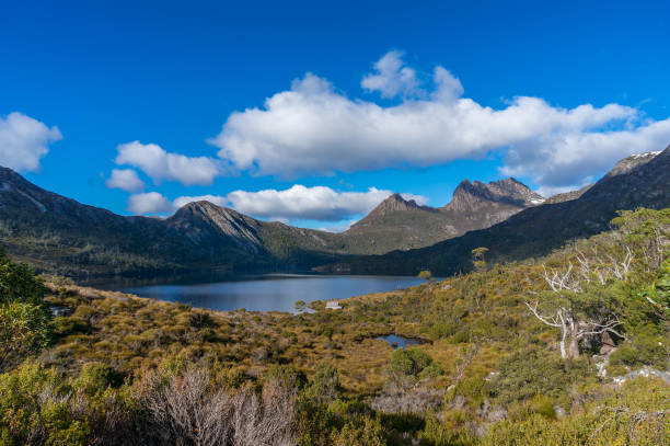 istock Mountains and lake with perfect reflection nature background. 1205852737