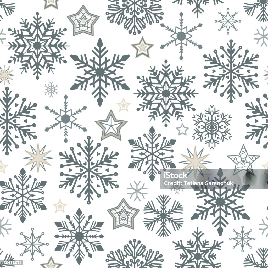 Snow Background Pattern Simple Snow Pattern On White Background Vector Illustration Stock Illustration ...