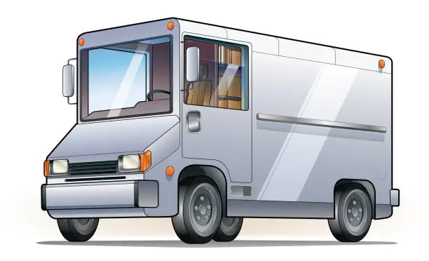 Vector illustration of delivery truck