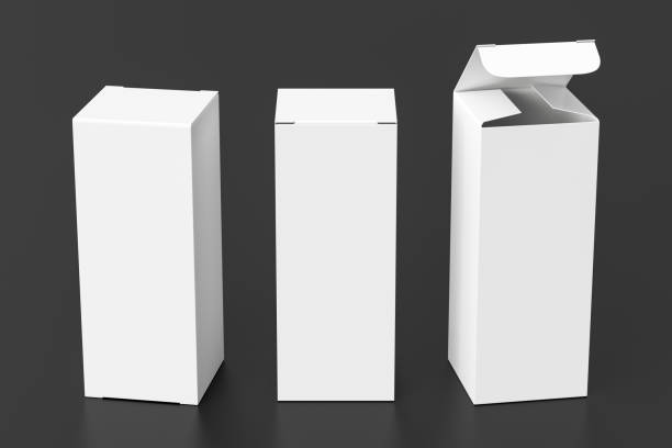 istock Blank tall and slim gift box with hinged flap lid 1205858155