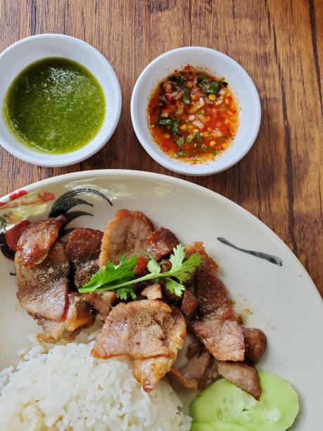 istock Grilled Pork with Thai Spicy Sauce 1205858259