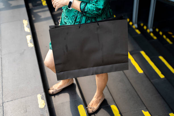 istock Mock up blank space for design on shopping bag 1205861725