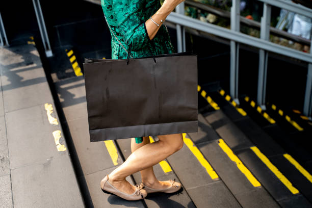 istock Mock up blank space for design on shopping bag 1205861730