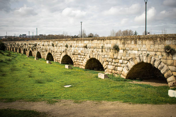 Roman bridge of Merida, with its arches and made entirely with natural stone