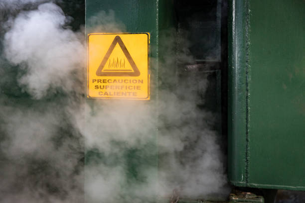 istock Leaking Steam Covering Green Pressure Oven 1205878977