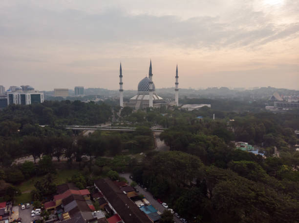 istock Aerial view of Sultan Salahuddin Abdul Aziz Mosque 1205879050
