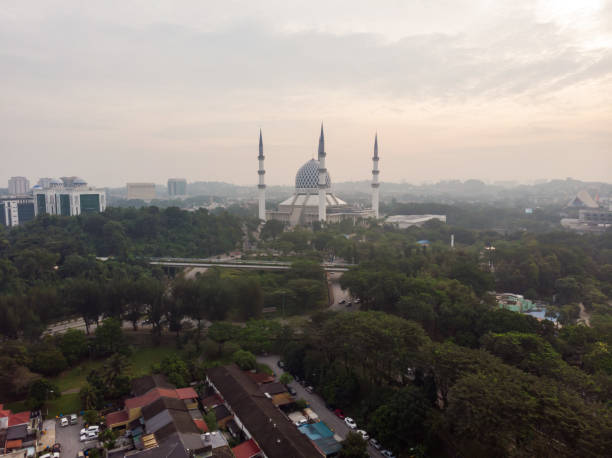 istock Aerial view of Sultan Salahuddin Abdul Aziz Mosque 1205879052