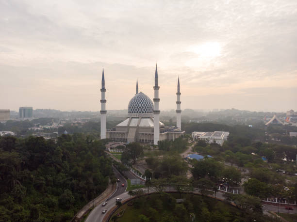 Aerial view of Sultan Salahuddin Abdul Aziz Mosque