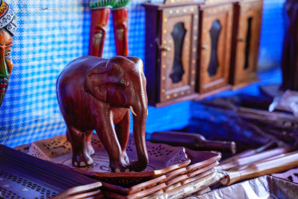 istock Indian handcraft wooden elephant toy 1205880266