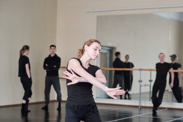 istock Young Woman Dancing Portrait 1205901031