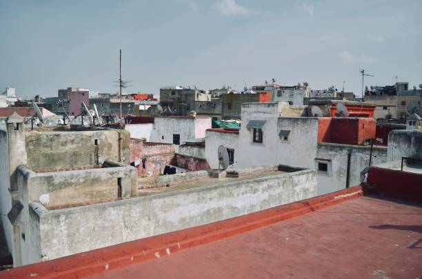 casablanca - jerusalem israel roof looking at view foto e immagini stock