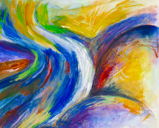 istock Abstract nature colorful background with acrylic colors 1205901388