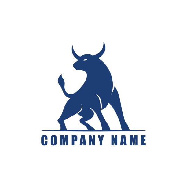 ilustrações de stock, clip art, desenhos animados e ícones de ox bull logo vector design - bull