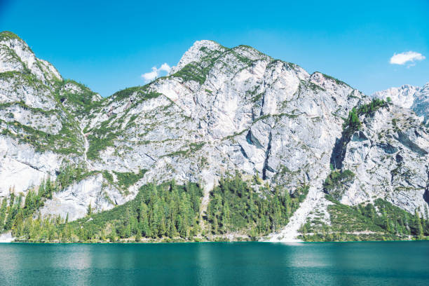 istock landscape view of lake mountains on background 1205906491