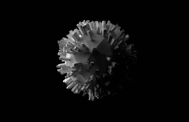 istock little planet with building on a black background, 3d illustration 1205907563