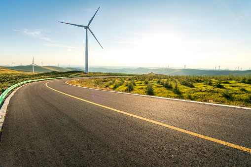 Wind Turbine and mountain