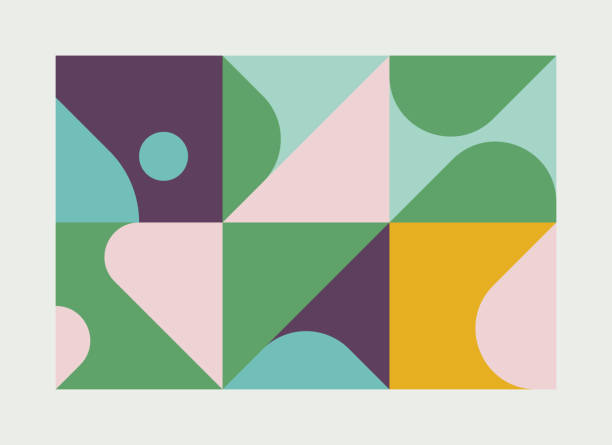ミッドセンチュリー抽象ベクトルパターンデザイン - wallpaper pattern wallpaper 1950s style ornate点のイラスト素材／クリップアート素材／マンガ素材／アイコン素材