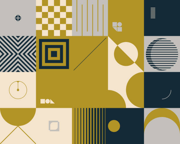 ミッドセンチュリー抽象ベクトルパターンデザイン - wallpaper pattern wallpaper 1950s style ornate点のイラスト素材／クリップアート素材／マンガ素材／アイコン素材
