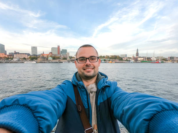 istock Selfies at Elbe riverbank 1205911125