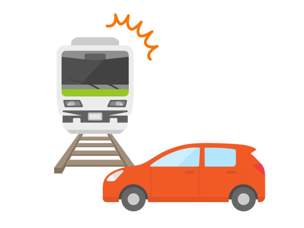 zug unfall - electric train illustrations stock-grafiken, -clipart, -cartoons und -symbole