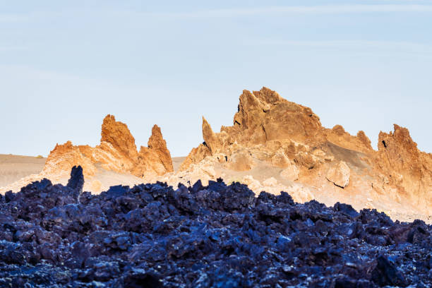 Timanfaya volcanic landscape in Lanzarote, Canary Islands, Spain